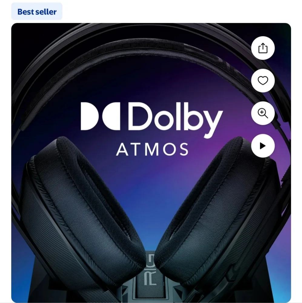 Like New - Black Gaming Headset/headphones for Xbox One, X/S, PlayStation & PC